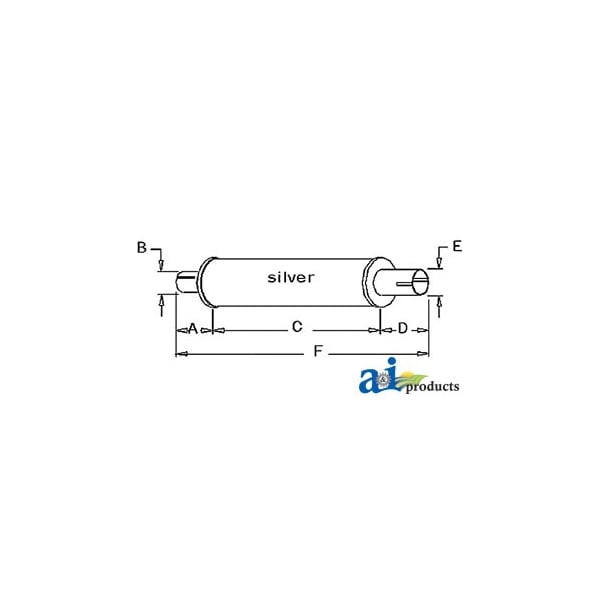 Muffler 4.9" x19.8" x4.9"